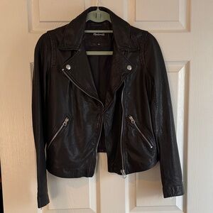 NWOT Pristine Madewell Black Genuine SUPER SUPPLE Leather Jacket NO FLAWS!!